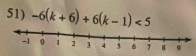 -6(k+6)+6(k-1)<5</tex>