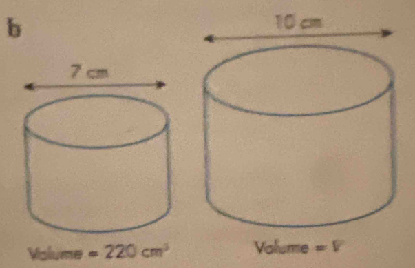 Volume =220cm^3