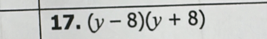 (y-8)(y+8)