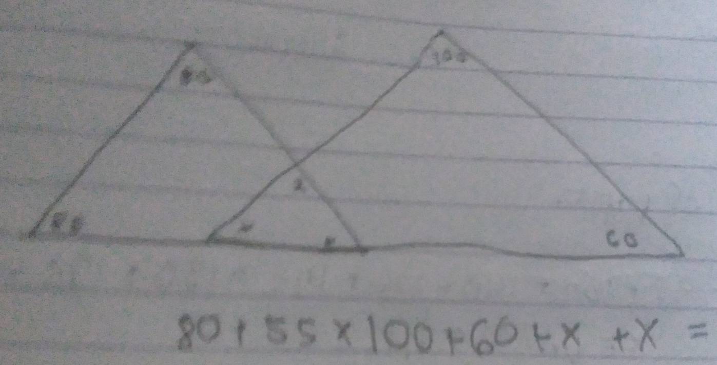 80+55* 100+60+x+x=