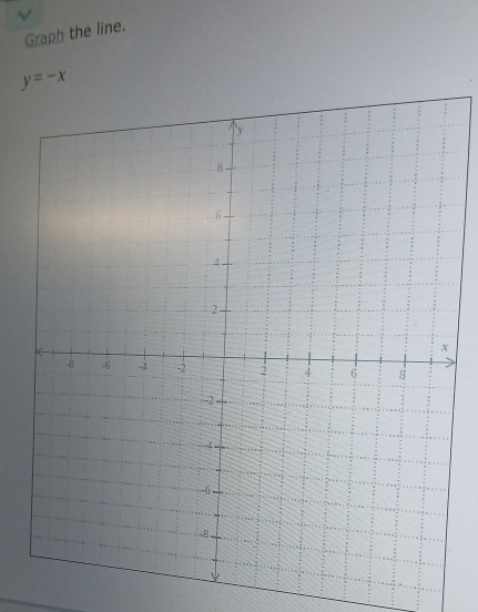 Graph the line.
y=-x