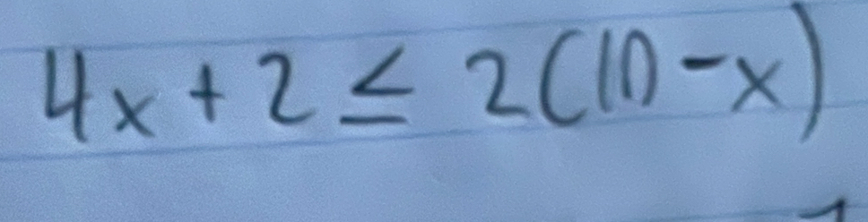 4x+2≤ 2(ln -x)