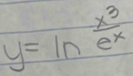 y=ln  x^3/e^x 