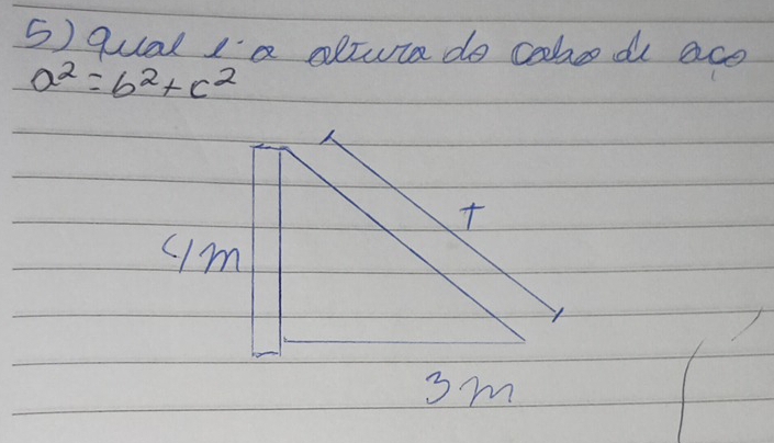 qual Ia dtta do cohod ace
a^2=b^2+c^2
sm