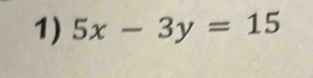 5x-3y=15