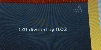 1. 41 divided by 0.03