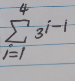 sumlimits _(i=1)^43^(i-1)