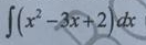 ∈t (x^2-3x+2)dx