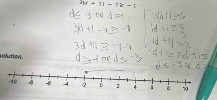 3|d+1|-7≥ -1
solution.