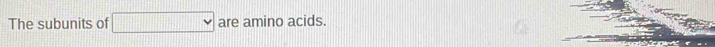 The subunits of □ are amino acids.
