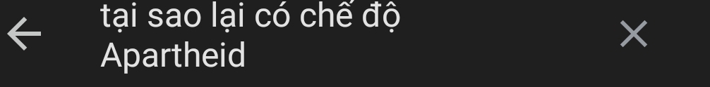 tại sao lại có chế độ
X
Apartheid