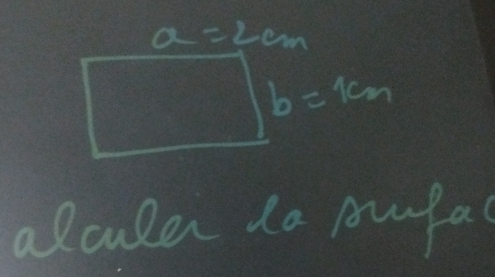 a=2cm
b=1cm
alculen to cufac