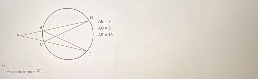 What is the length of overline AD ?