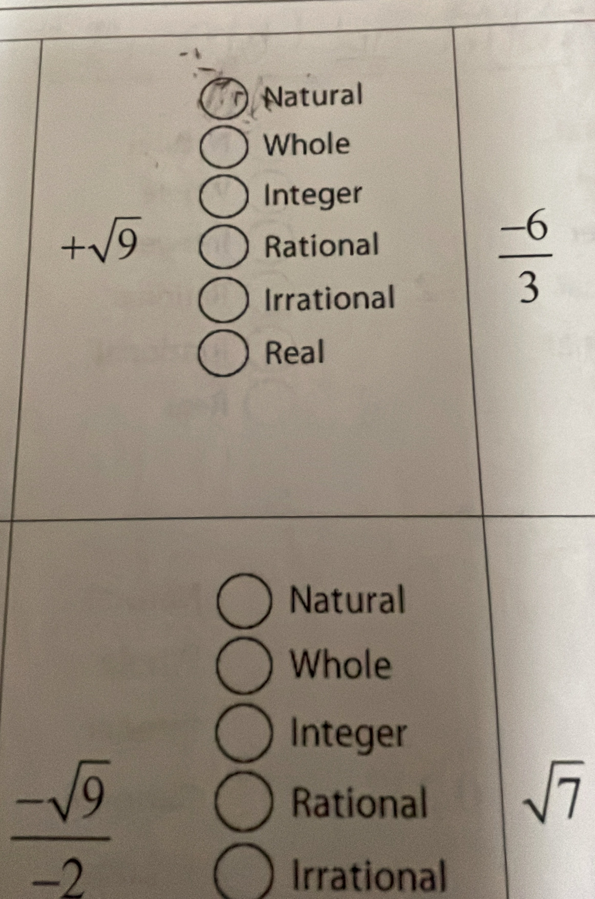 sqrt(7)
Irrational