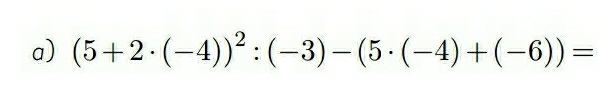 (5+2· (-4))^2:(-3)-(5· (-4)+(-6))=