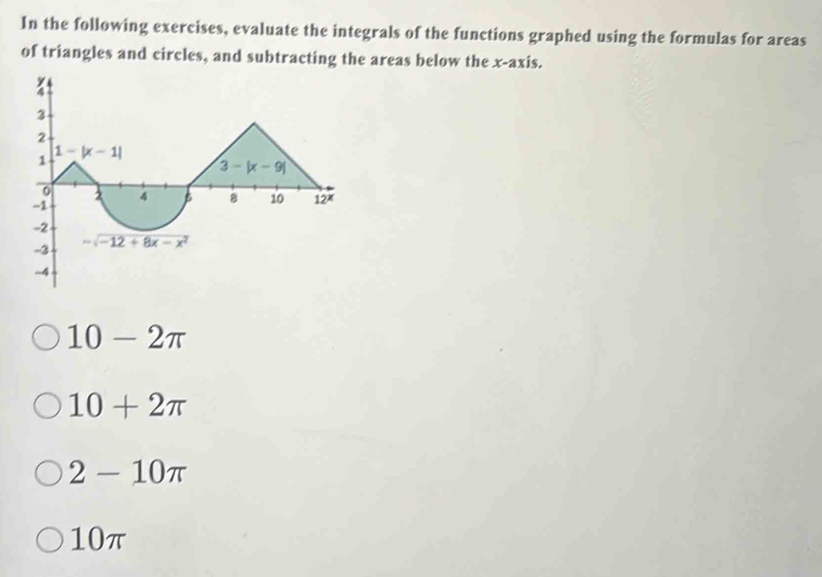Solved: In the following exercises, evaluate the integrals of the ...