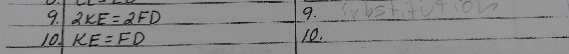 2KE=2FD
9. 5vbst, 7c
10. KE=FD 10.