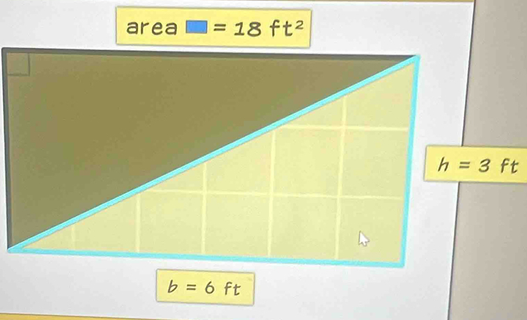 area □ =18ft^2