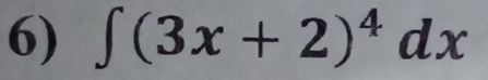 ∈t (3x+2)^4dx