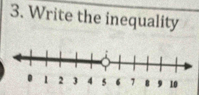 Write the inequality