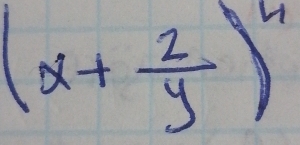 (x+ 2/y )^4