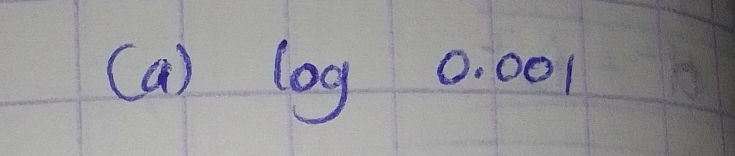 log 0.001