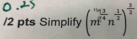 Simplify (n**)³