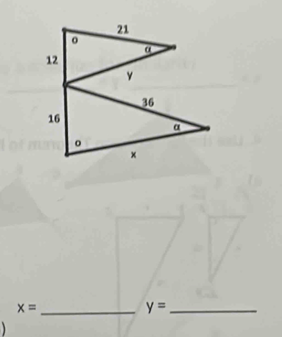 21
o
α
12
y
36
16
α
。 
×
x=
_ y= _