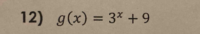 g(x)=3^x+9