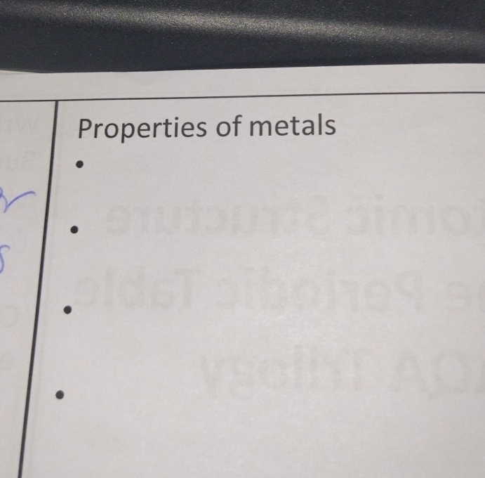 Properties of metals