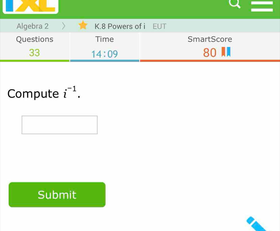 Compute i^(-1).
Submit