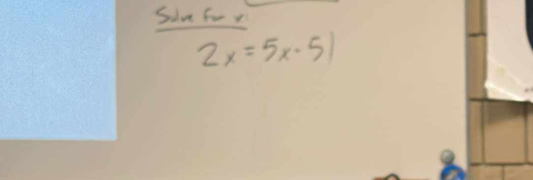 Som for x
2x=5x-51