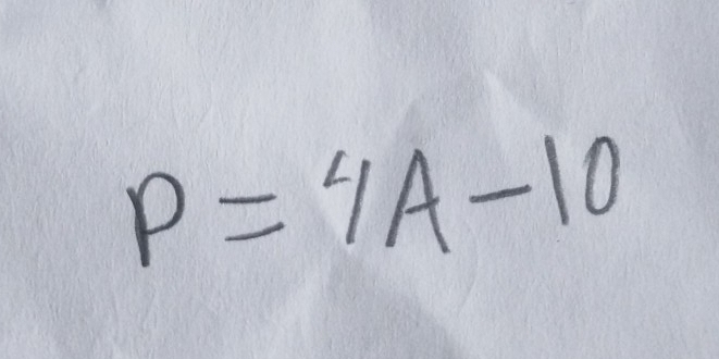 P=4A-10