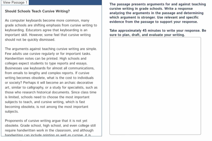 Solved: View Passage 1 The passage presents arguments for and against ...