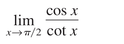 limlimits _xto π /2 cos x/cos x 