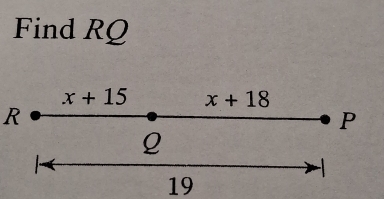 Find RQ
R
19