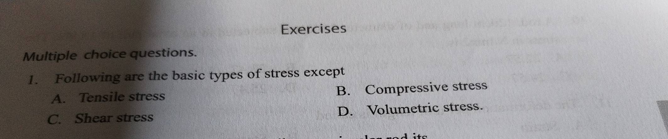 Solved: Exercises Multiple choice questions. 1. Following are the basic ...