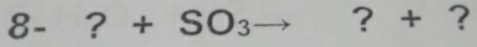 □ 3− ?+SO_3 ？ + ？