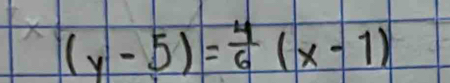 (y-5)= 4/6 (x-1)