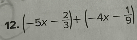 (-5x -ả)+ (-4x -3)