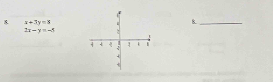 x+3y=8
8._
2x-y=-5