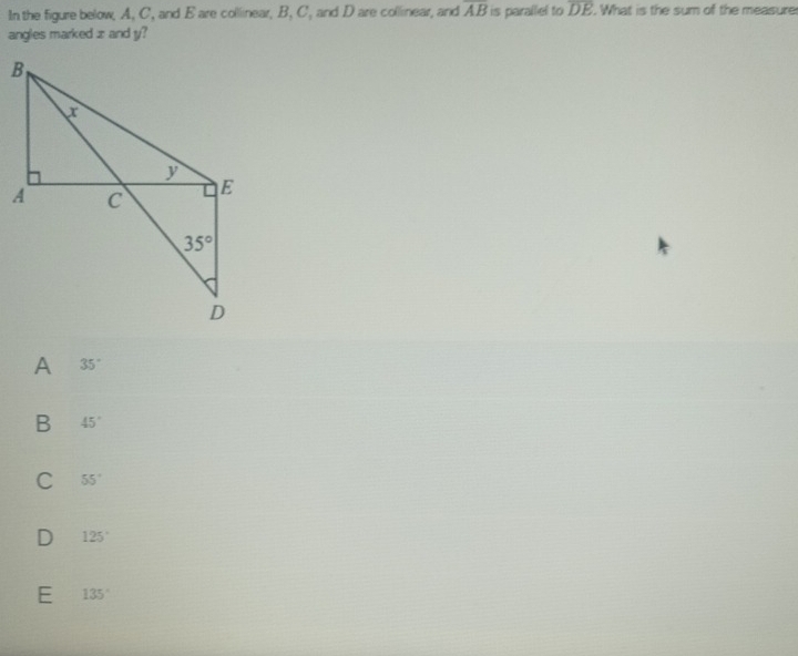 Solved: In the figure below, A, C, and E are collinear, B, C, and D are ...