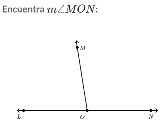 Encuentra m∠ MON :