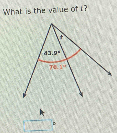 What is the value of t?
□ □° +11+11+12+11+12=