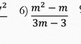  (m^2-m)/3m-3 
□ 