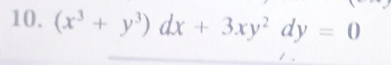 (x^3+y^3)dx+3xy^2dy=0