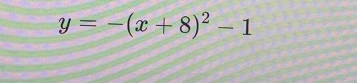 y=-(x+8)^2-1