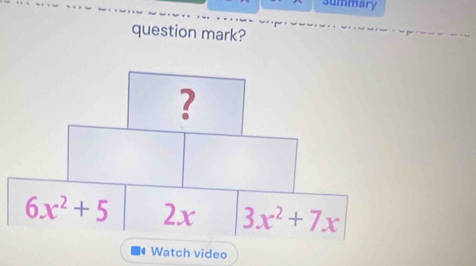 summary
question mark?
Watch video