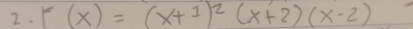 F(x)=(x+1)^2(x+2)(x-2)