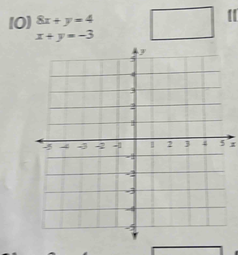 1O) 8x+y=4
x+y=-3
I